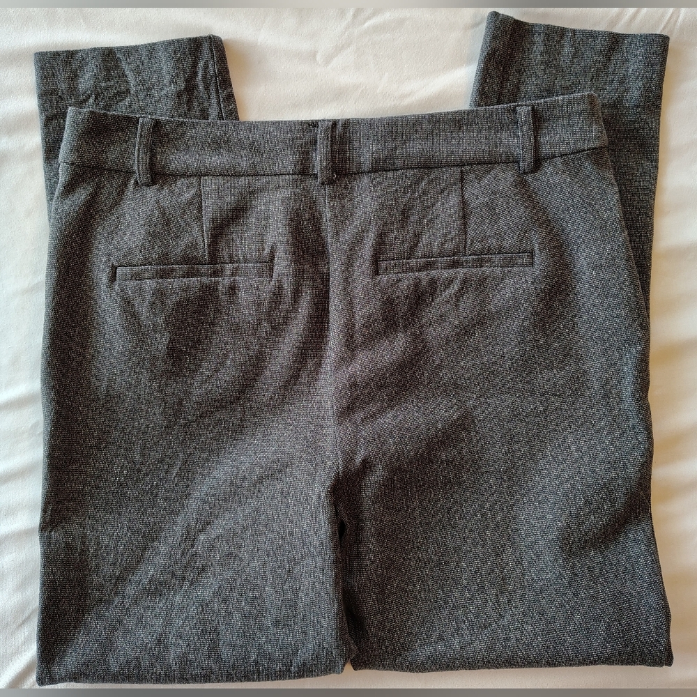 LOFT The Sutton Skinny Heathered Charcoal Gray Women's Dress Slacks Size 8 NWOT - Picture 6 of 12